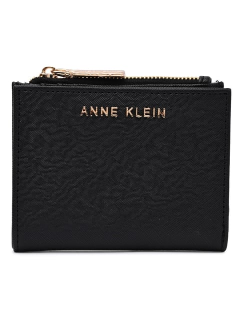 Anne Klein Black Casual Faux Leather Bi-Fold Wallet for Women-picture-17