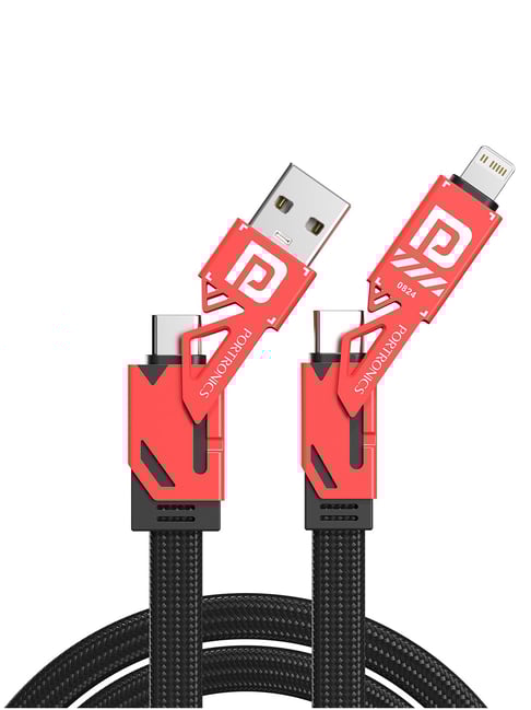 Portronics Multicolour ProCharge 4 in 1 60W Multifunctional Cable