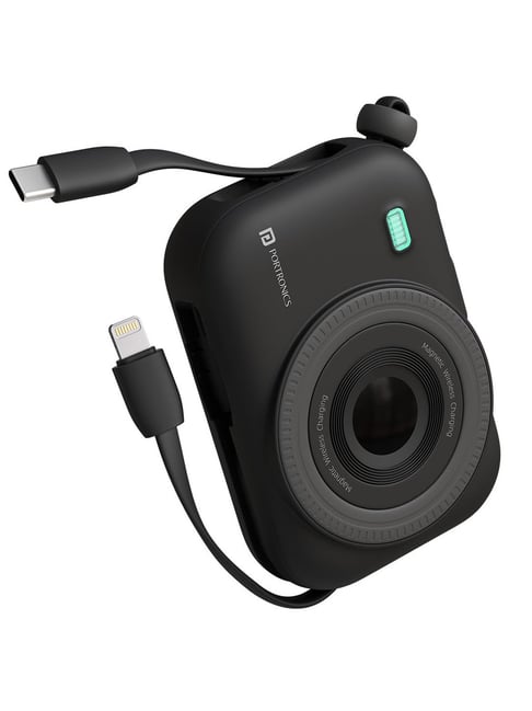 Portronics Black Power Shutter Magnetic Wireless Fast Charging Powerbank
