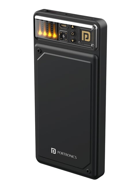 Portronics Black Luxcell C 10K 10000 mAh 22.5W Fast Charging Power Bank