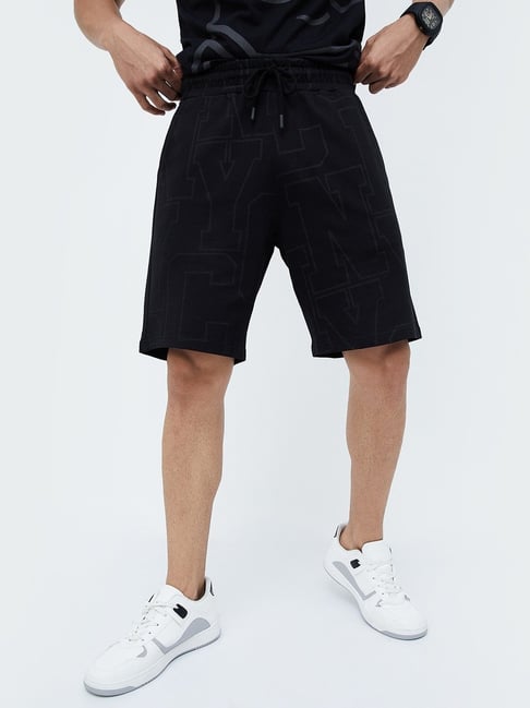 Fame Forever By Lifestyle Black Regular Fit Printed Shorts-picture-14
