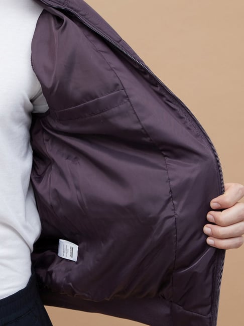 Bossini Purple Regular Fit Quilted Jacket