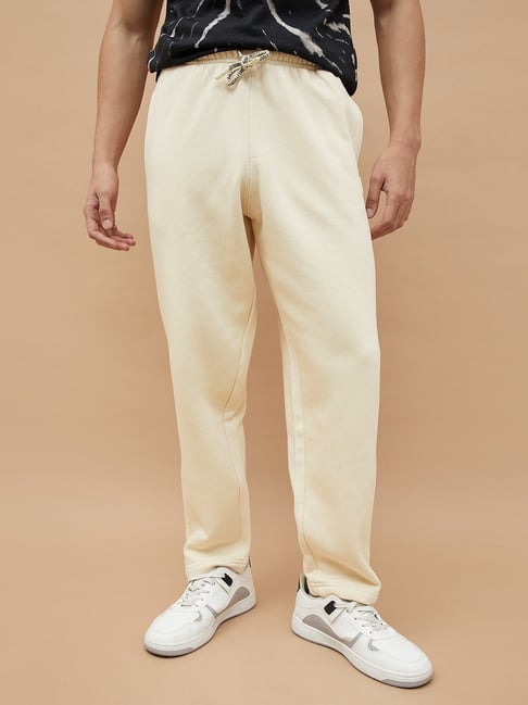Smileyworld Beige Relaxed Fit Trackpants-picture-32