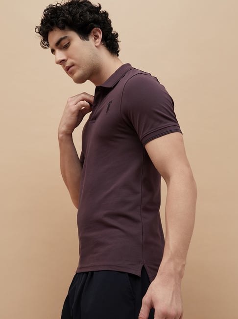 Bossini Purple Regular Fit Polo T-Shirt