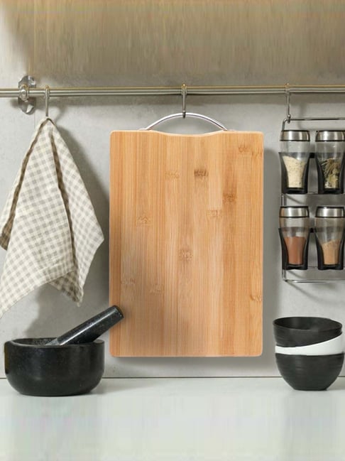 ALLO Wooden Bamboo Chopping Board with Metal Handle