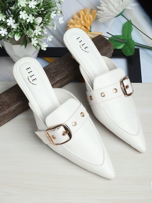 Buy Elle Women's White Mule Shoes for Women at Best Price Tata CLiQ