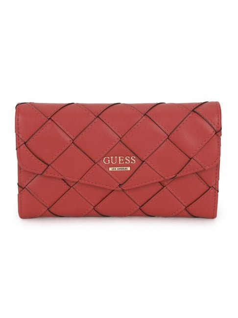 Guess Women Rust Braided Wallet