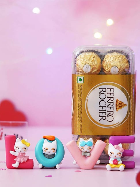 eCraftIndia Polyresin Love Animated Characters Showpiece & Ferrero Rocher Chocolates (8 Pcs)-picture-23