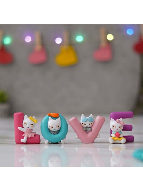 eCraftIndia Polyresin Love Animated Characters Showpiece & Little Trees Air Freshener Black Ice-picture-34