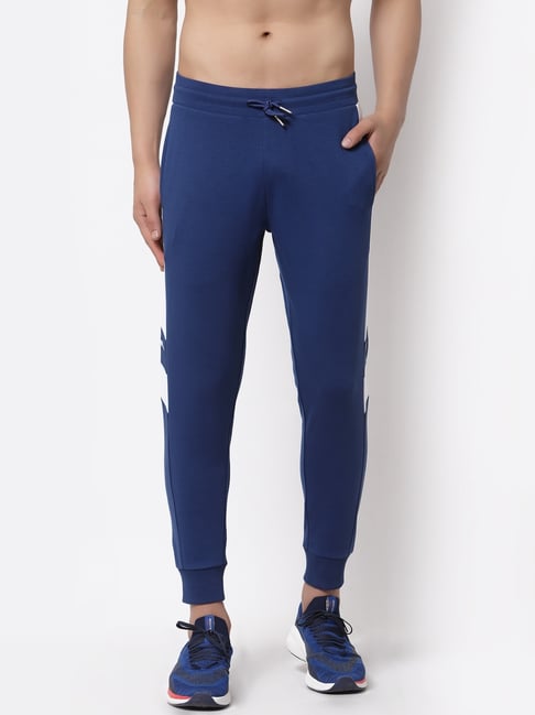 Red Tape Blue Regular Fit Colour Block Sports Joggers-picture-36