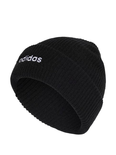 adidas Black 100% Polyester Beanies (OSFM)