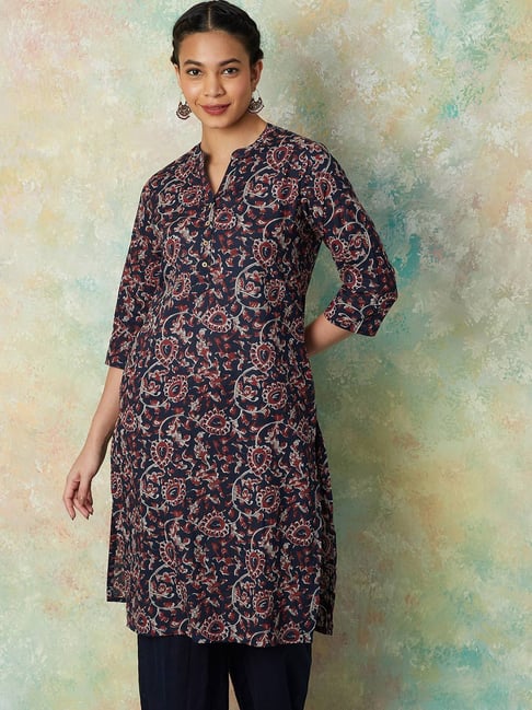 Melange by Lifestyle Blue Printed Kurta-picture-40