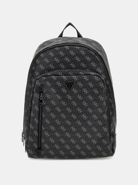 Guess Men Black Printed PU Backpack-picture-43