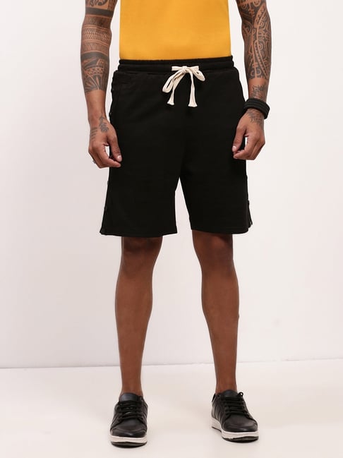 showoffff Showoff Black Cotton Regular Fit Shorts-picture-17
