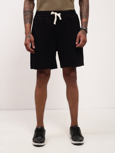 showoffff Showoff Black Cotton Regular Fit Shorts-picture-18