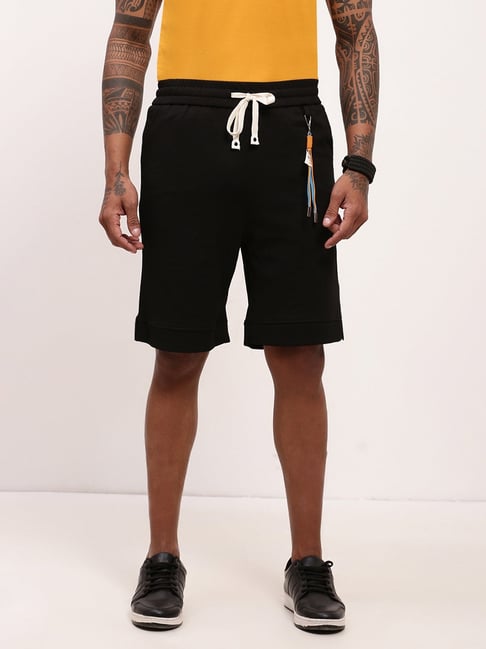 showoffff Showoff Black Cotton Regular Fit Shorts-picture-31