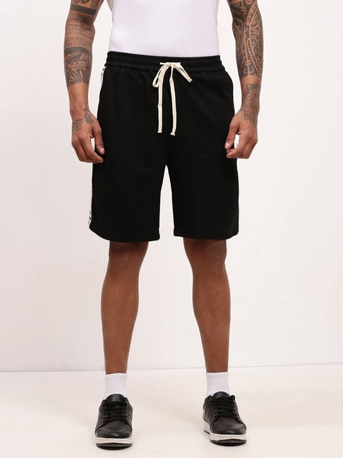showoffff Showoff Black Cotton Regular Fit Shorts-picture-17