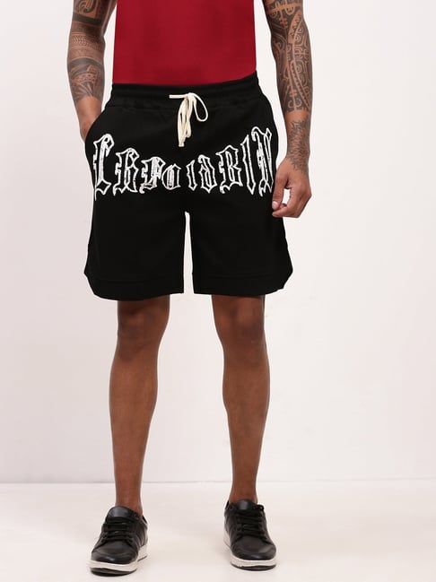 showoffff Showoff Black Cotton Regular Fit Printed Shorts-picture-20