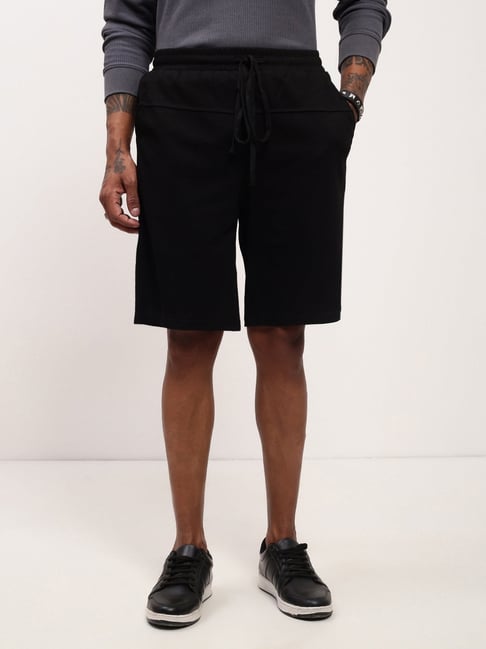 showoffff Showoff Black Cotton Regular Fit Shorts-picture-20