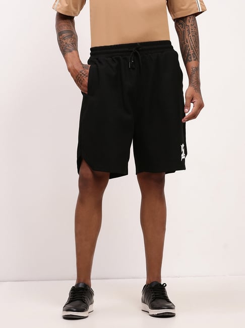 showoffff Showoff Black Cotton Regular Fit Shorts-picture-15