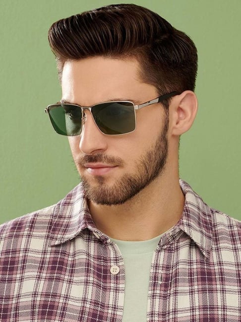 Buy Vincent Chase by Lenskart VC S13969 Green Square Sunglasses at