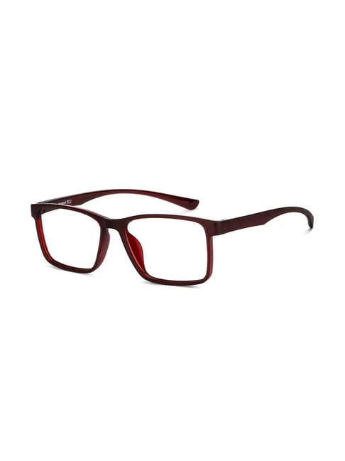 Lenskart Blu LB E14283 Maroon Full Rim Rectangular Zero Power Computer Glasses