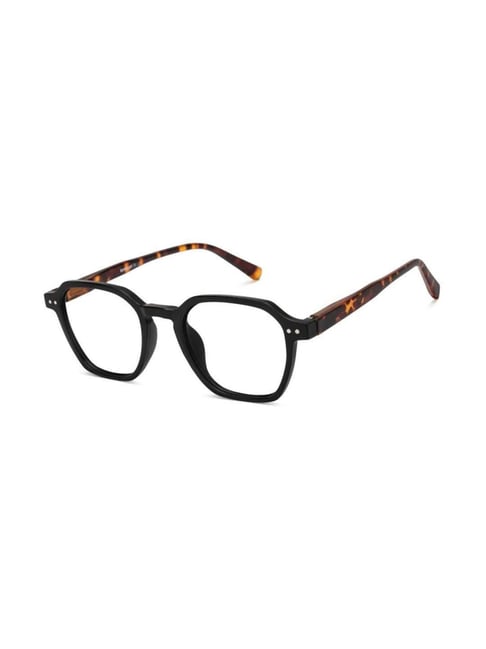 Lenskart Blu Black Geometric Blue Light Protection Unisex Reading Glasses
