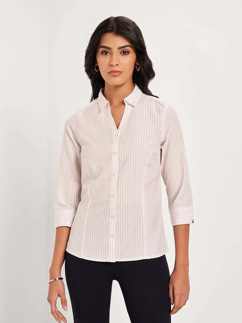Annabelle by Pantaloons Off White Stripes Shirt-picture-12