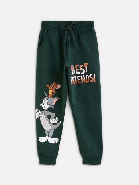 Nap Chief Kids Bottle Green Printed Relaxed Fit Joggers-picture-48