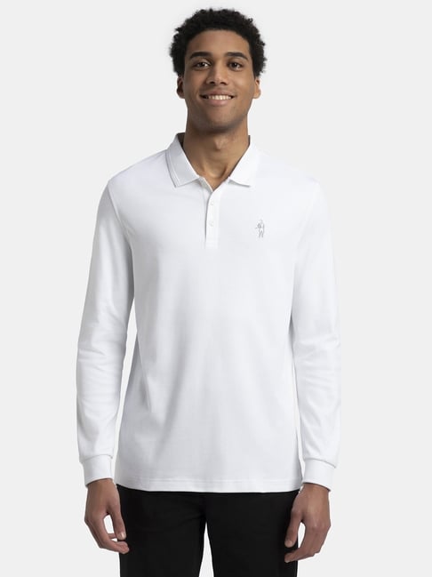 Jockey 3914 Men's Super Combed Cotton Rich Solid Full Sleeve Polo T-Shirt with Ribbed Cuffs --picture-26