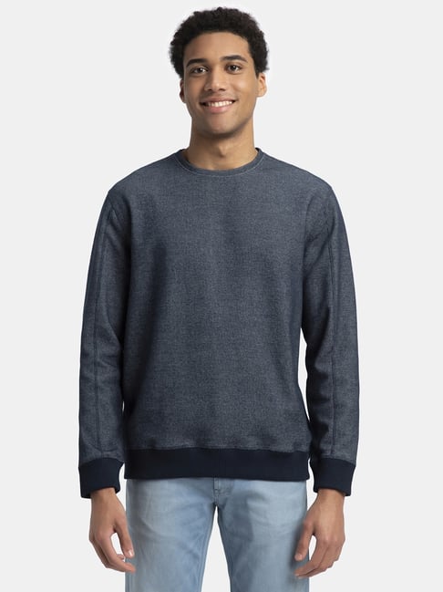 Buy Jockey Dark Blue Full Sleeves Sweatshirt - 2716 for Men Online