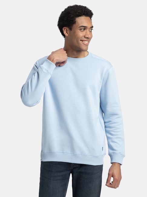 Sporty & Rich Health Is Wells Crewneck Man to Man Light Blue Sporty & Rich Health Is Wells Crewneck Man to Man Light Blue