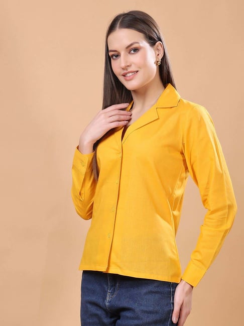 Cation Mustard Cotton Shirt-picture-47