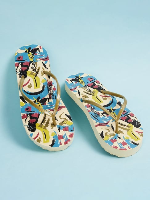 Ginger by Lifestyle Women's Gold Flip Flops