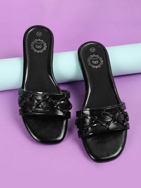 Melange by Lifestyle Women's Black Casual Sandals