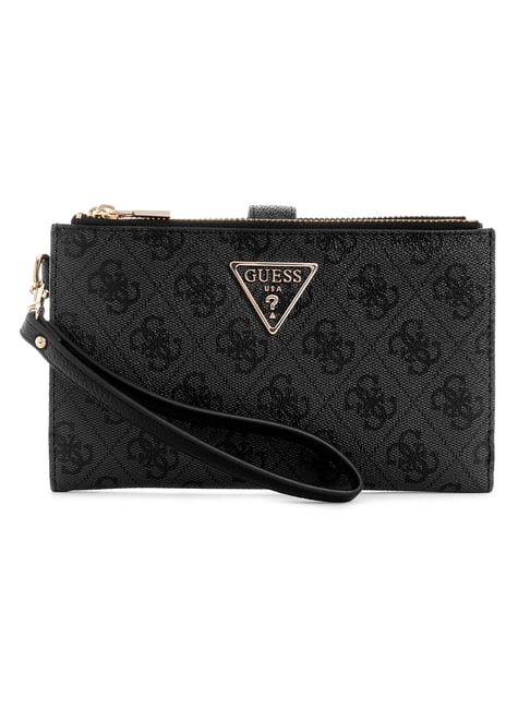 GUESS Laurel SLG Double Zip Organizer – Borsa Porta Documenti In Colore Cognac, Con Scomparto Smartphone, 6 Slot Carte, Chiusura Con Patta, Cinturino Rimovibile, Marrone - 2