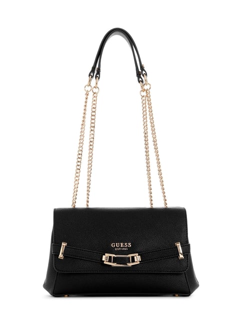 Guess Black Solid Silvye Convertible Crossbody Bag
