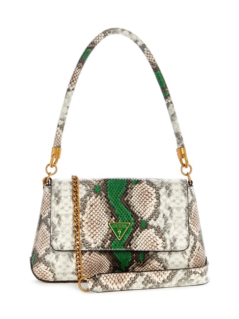 Guess Emerald Multi Printed Annita Flap Shoulder Bag