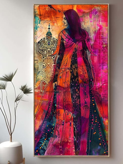 Art Street Pink Vintage Vogue Vignette Women Framed Canvas Painting-picture-30