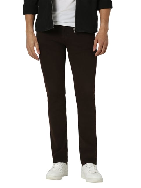 Van Heusen Brown Cotton Slim Fit Jeans-picture-41