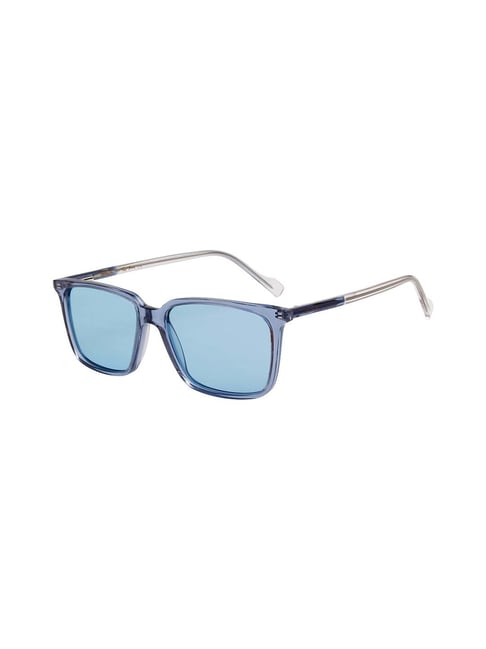Ted Smith Blue Rectangular UV Protection Unisex Sunglasses-picture-43