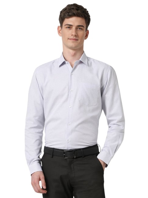 Peter England White Cotton Regular Fit Printed Shirt-picture-10