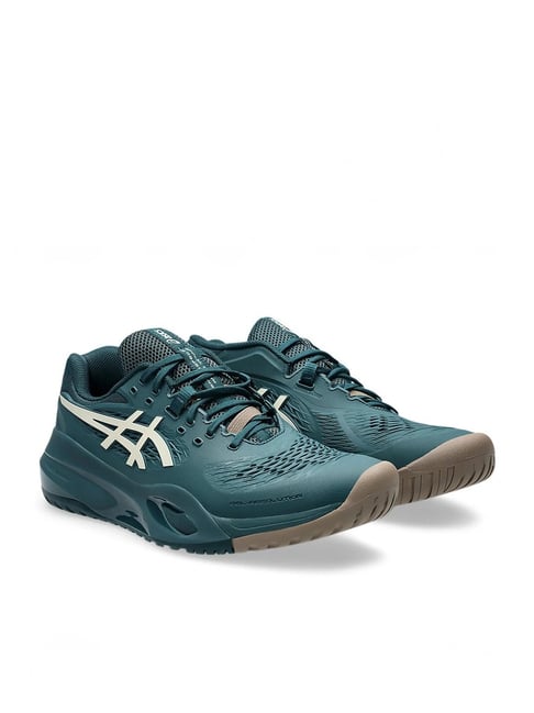 Buy Asics Men's GEL-RESOLUTION X Green Tennis Shoes for Men at