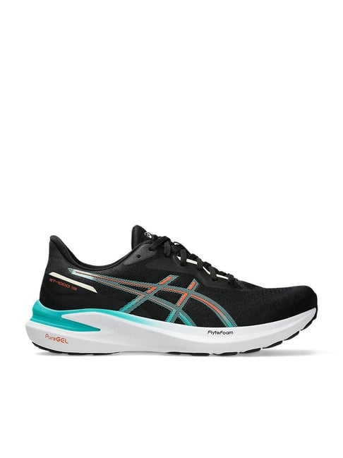 Asics Men's GT-1000 13 Black & Wave Teal Running Shoes-picture-40