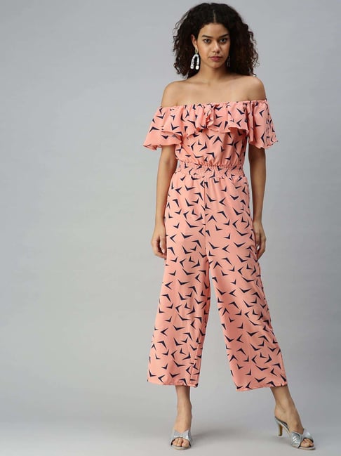 SHOWOFFFF Peach Printed Jumpsuit-picture-33