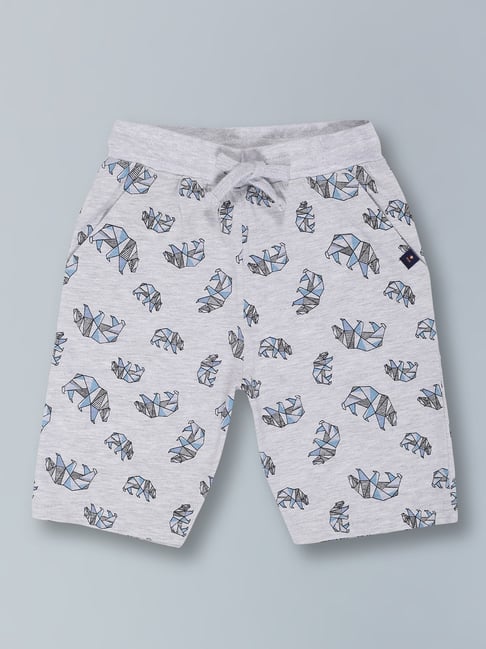 3PIN Boys Grey Cotton Printed Shorts-picture-38