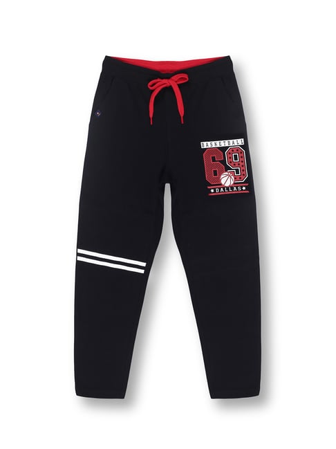 3PIN Boys Black Cotton Graphic Joggers-picture-25