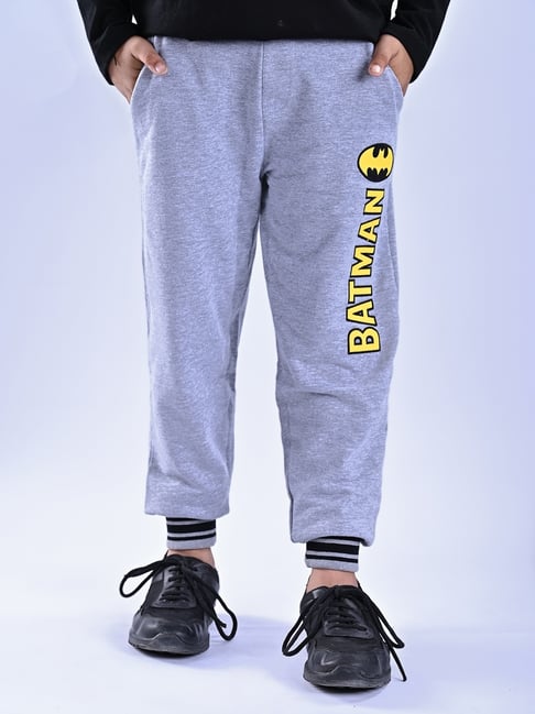 3PIN Boys Grey Cotton Graphic Joggers-picture-32