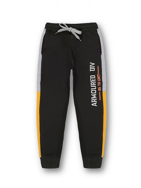 3PIN Boys Black Cotton Graphic Joggers-picture-35