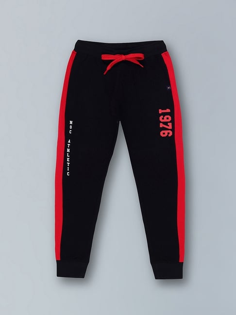 3PIN Boys Black Cotton Graphic Joggers-picture-31